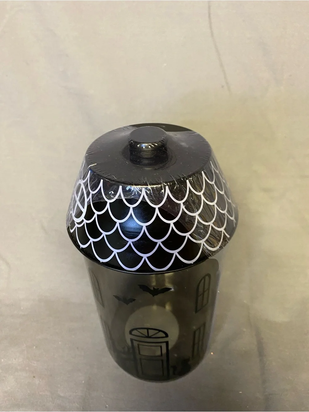 Target Black and White Halloween Haunted House Jar